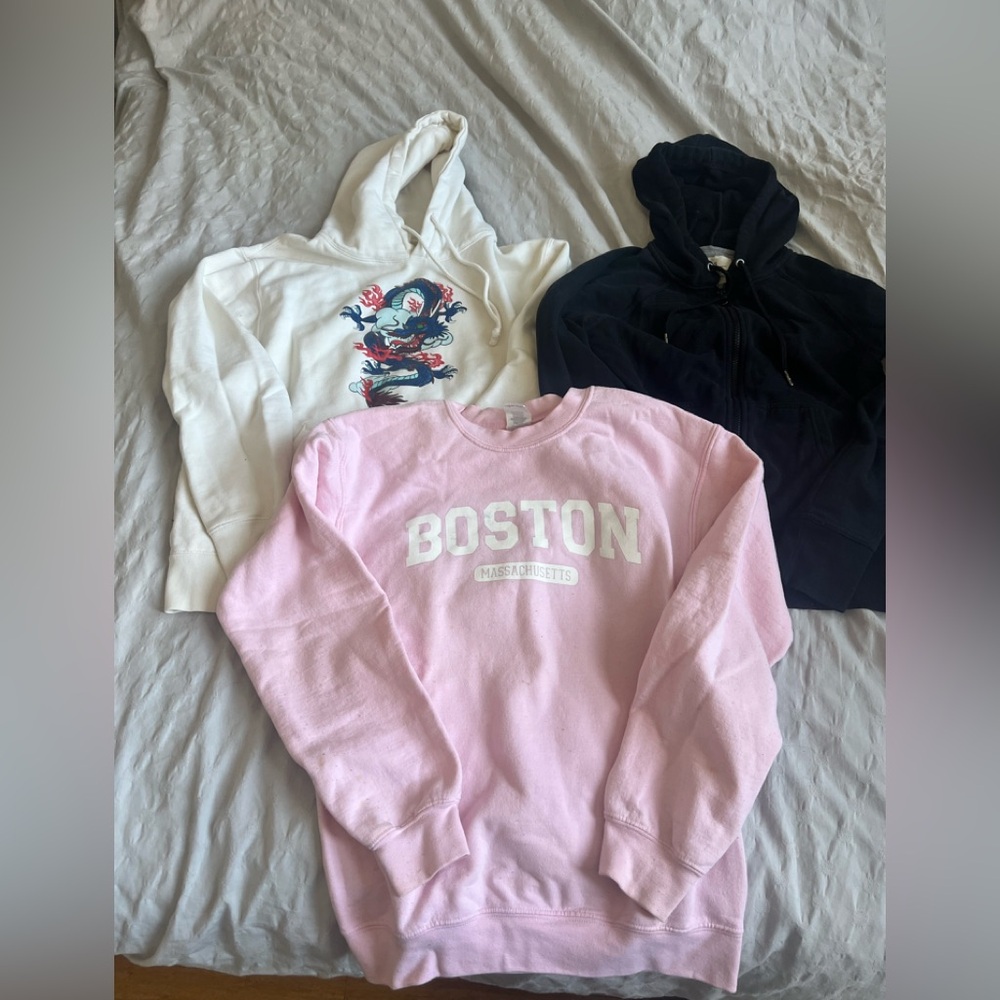 Women’s Bundle: John Galt, Boston & Champion Hoodies — Size S